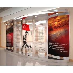 Atatürk Köşesi Paslanmaz 450 cm